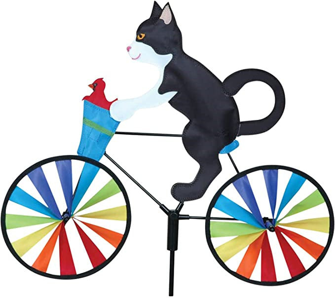 Puppy Animal On Bike Diy Windmill Animal Bicycle Wind Spinner Whirligig Garden Lawn Decorative Gadgets Kids Outdoor Toys KHAN SHOP LLC garden Black