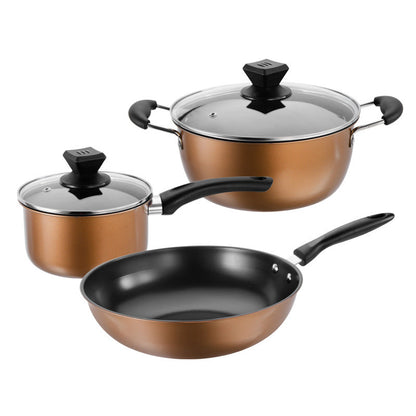 Set Of Pot Kitchen Cookware Cooking Pots KHAN SHOP LLC made in cookware 3PCS