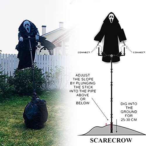 Skeleton Face Screaming Scarecrow Outdoor Home Garden Courtyard Decoration KHAN SHOP LLC garden