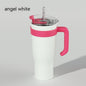 Stainless Steel Large Capacity Vacuum Insulated Straw Cup 84add4 Vacuum Insulated Straw Cup Three-Generations-Angel-White-1200ml