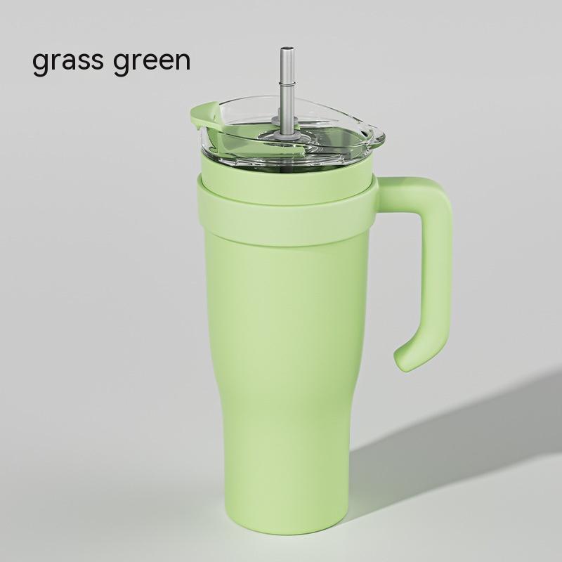 Stainless Steel Large Capacity Vacuum Insulated Straw Cup 84add4 Vacuum Insulated Straw Cup Three-Generations-Grass-Green-1200ml