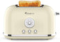 Toaster 2 Slice Retro Toaster Stainless Steel With 6 Bread Shade Settings KHAN SHOP LLC toaster Cream