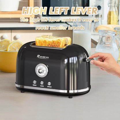 Toaster 2 Slice Retro Toaster Stainless Steel With 6 Bread Shade Settings KHAN SHOP LLC toaster