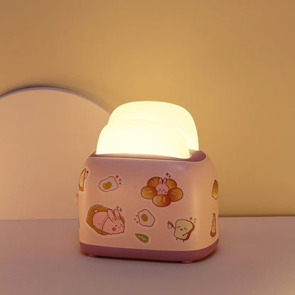 Toaster Small Night Light Cute USB Girl Heart KHAN SHOP LLC toaster Pink-USB