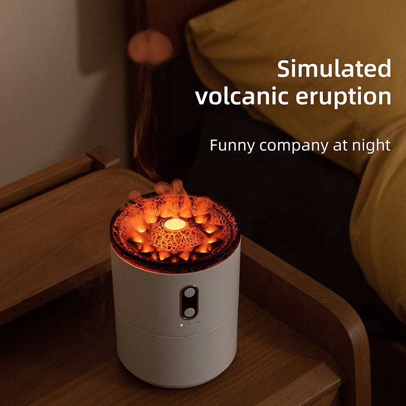 Volcanic Flame Aroma Essential Oil Diffuser USB Portable Jellyfish Air Humidifier Night Light Lamp Fragrance Humidifier KHAN SHOP LLC Decoration