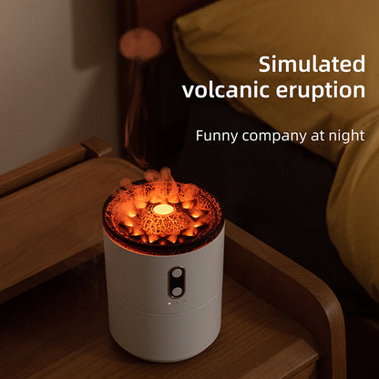 Volcanic Flame Aroma Essential Oil Diffuser USB Portable Jellyfish Air Humidifier Night Light Lamp Fragrance Humidifier KHAN SHOP LLC Decoration