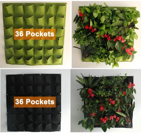 Wall Mount Hanging Planting Bags Home Supplies Multi Pockets DIY Grow Bag Planter Vertical Growing Vegetable Living Garden Bag KHAN SHOP LLC garden