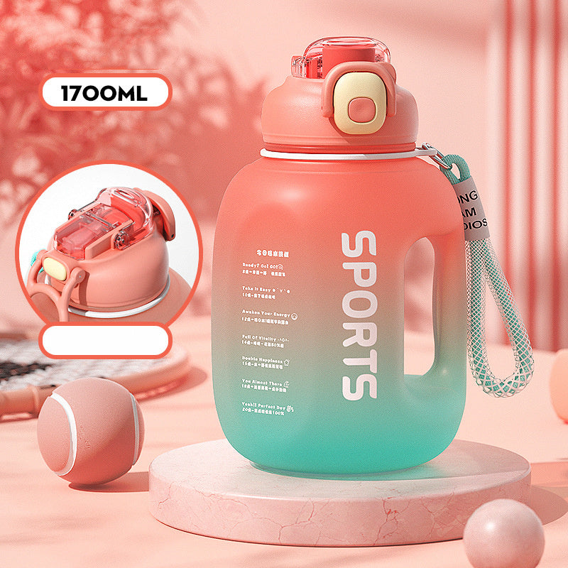 Water Bottle Creative 1.7L Portable Outdoor Sports Fitness Kettle KHAN SHOP LLC bottle Pink