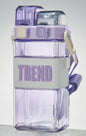 Water Bottle Cute Accompanying High Double Drinking Straw Plastic Cup KHAN SHOP LLC bottle Purple