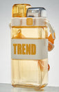 Water Bottle Cute Accompanying High Double Drinking Straw Plastic Cup KHAN SHOP LLC bottle Yellow