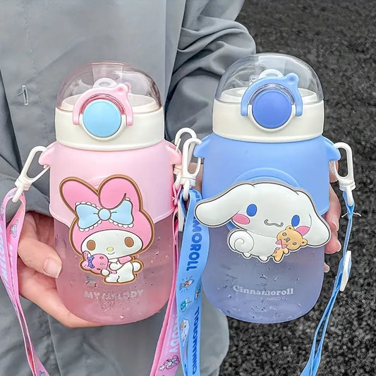 Water Cup 23.33oz Cute Sanrio Plastic Cup With Straw, Water Bottle Portable -  Sipper & Bottle KHAN SHOP LLC 