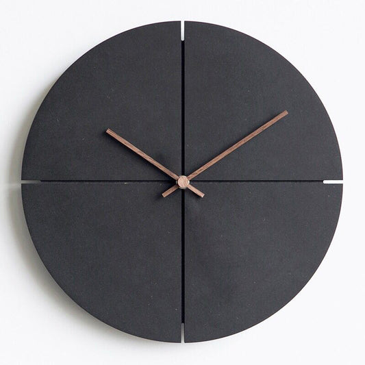 Wooden Wall Clock Jelock Wooden Clock  Wall Decoration Black The Khan Shop