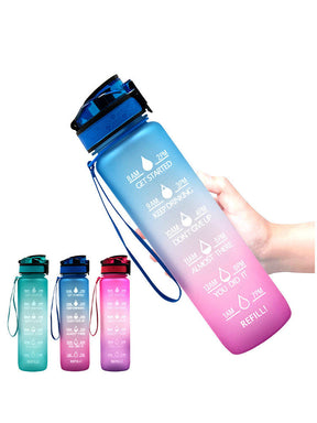 Transparent Flask Water Bottle 1000ml  DrinkWare  The Khan Shop