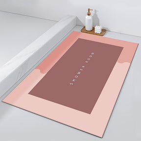 Bathroom Absorbent And Quick-drying Floor Mat  Bathroom Accessories Rectangle-Pink-60x90-1PCS The Khan Shop