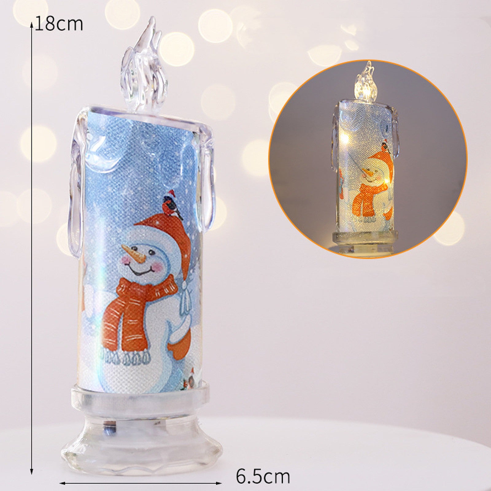 Christmas Transparent Electronic Candles Decorative Gifts The Khan Shop