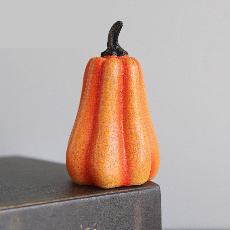 New Halloween Pumpkin Lantern Simulation Pumpkin LED Candle Lamp Resin Luminous Pumpkin The Khan Shop