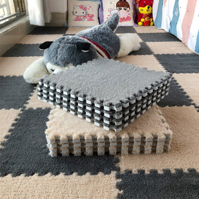 Large Area Room Cube Floor Mats Beside The Bed  Area Rugs Grey-light-coffee-30x30cm-thickened-12pieces The Khan Shop