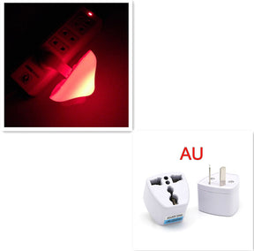 LED Night Light Mushroom Wall Socket Lamp  Wall Decoration Mushroom-AU-Red The Khan Shop