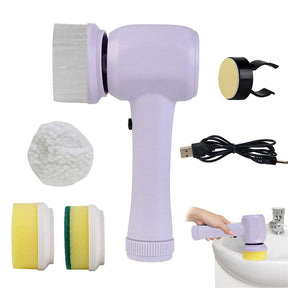 Electric Cleaning Brush 4 In 1 Spinning Scrubber Handheld The Khan Shop