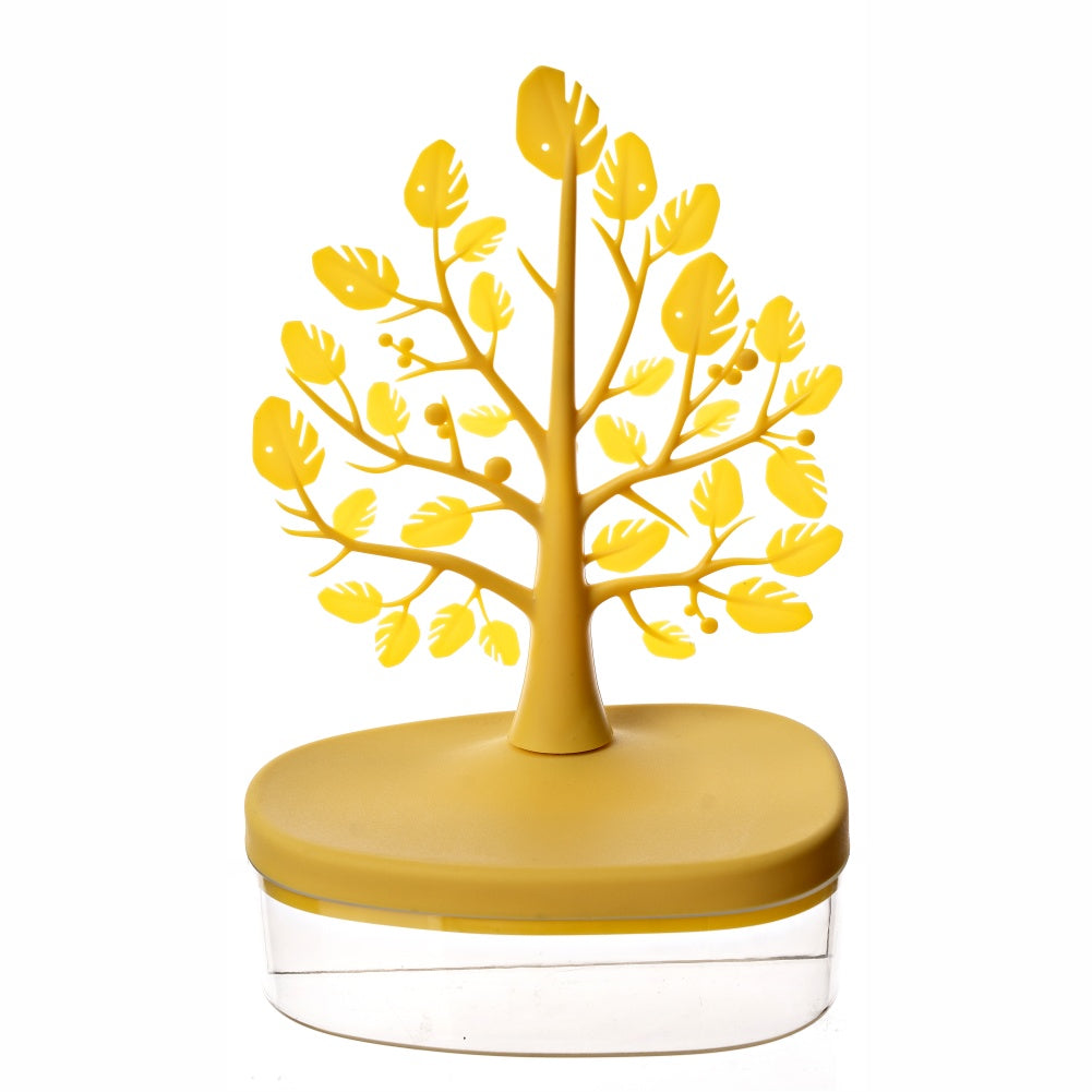 Creative Tree Jewelry Storage Box  Cosmetics Organizer Yellow The Khan Shop