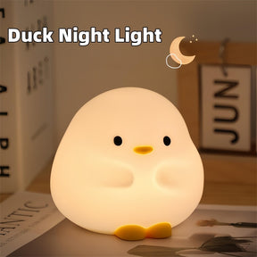 Cute Duck LED Night Lamp Cartoon Silicone USB Rechargeable Sleeping Light The Khan Shop