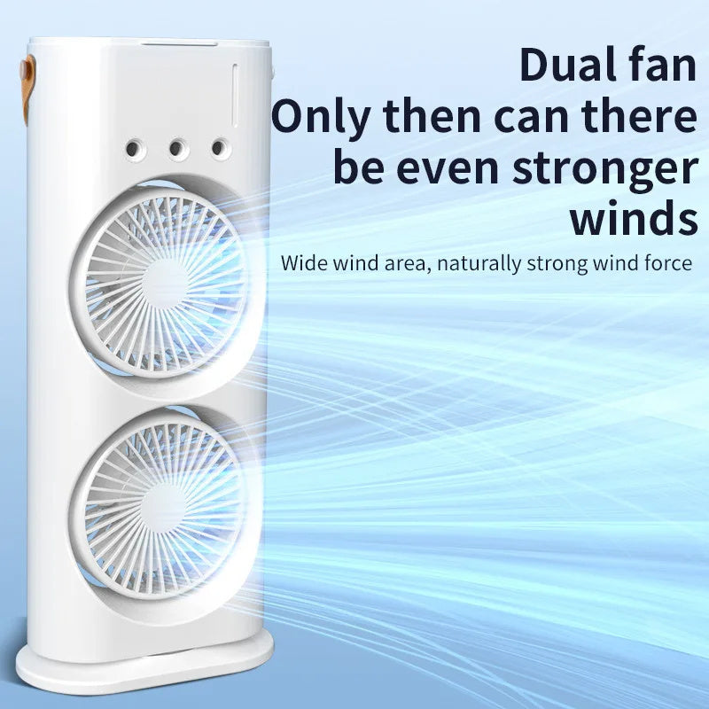 Double-ended Spray Fan Portable Humidifier Fan Air Conditioner  Portable Air Conditioner  The Khan Shop