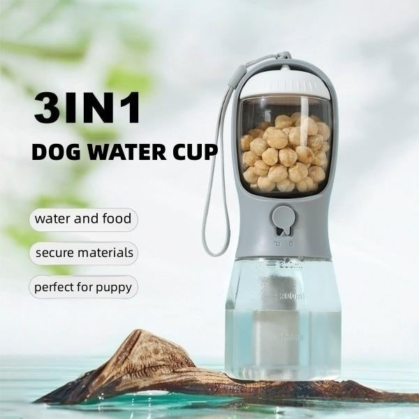Dog Water Cup Drinking Food Garbage Bag Three-in-one Portable The Khan Shop