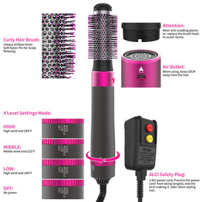 Professional 5 In 1 Hair Dryer Brush Dryer And Straightening Brush  Dryer  The Khan Shop