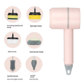 Electric Cleaning Brush Dishwashing Brush Automatic Wireless USB Rechargeable The Khan Shop