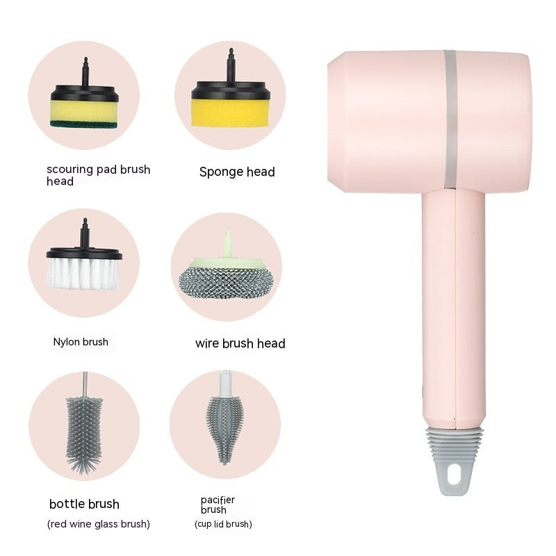 Electric Cleaning Brush Dishwashing Brush Automatic Wireless USB Rechargeable The Khan Shop