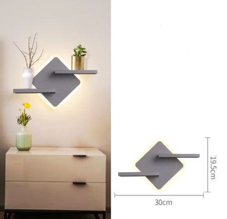 Minimalist art living room wall decoration lamps  Wall Decoration Grey-square The Khan Shop