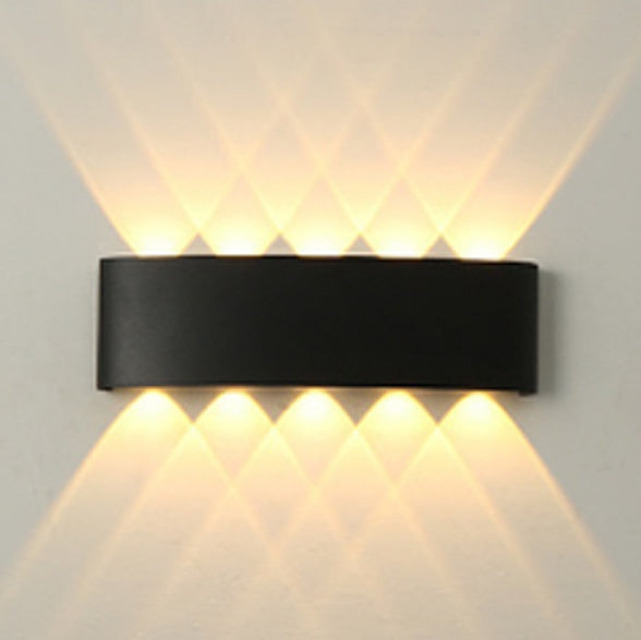 Led Wall Lamp Bedroom Bedside Lamp  Wall Decoration Black-10W-White-light The Khan Shop