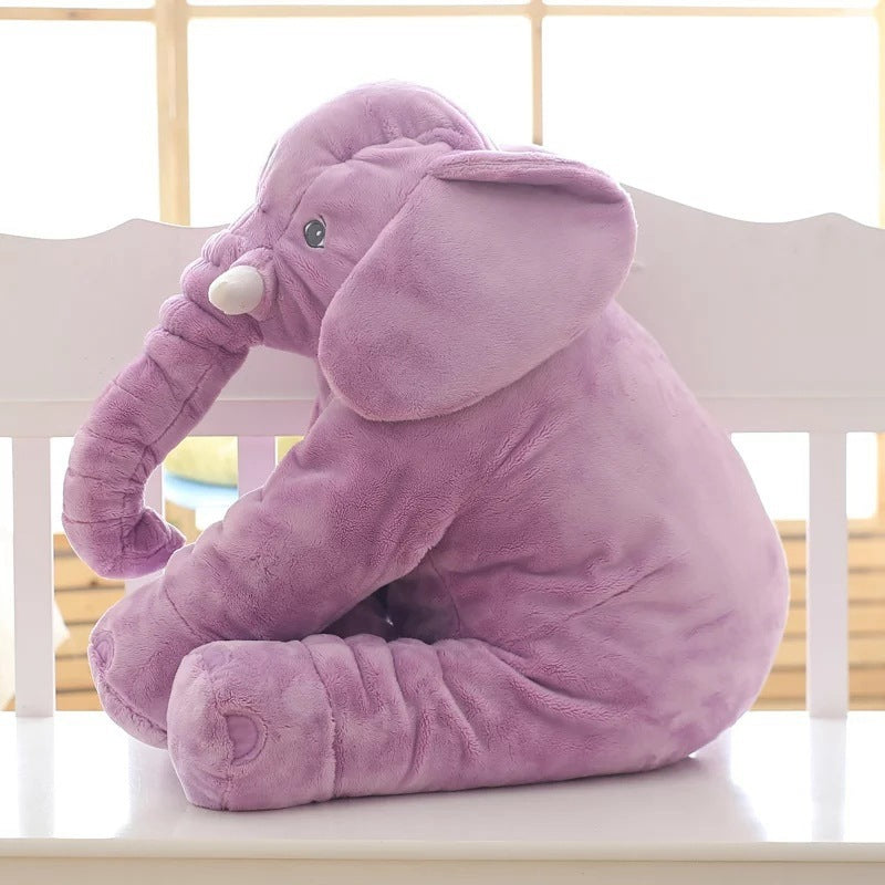 Soft Comfort Elephant Plush Toy  Throw Pillows Purple-60cm The Khan Shop