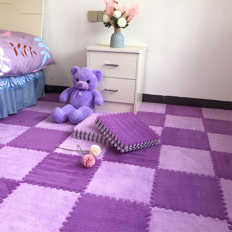 Large Area Room Cube Floor Mats Beside The Bed  Area Rugs Purplelight-purple-30x30cm-thickened-12pieces The Khan Shop