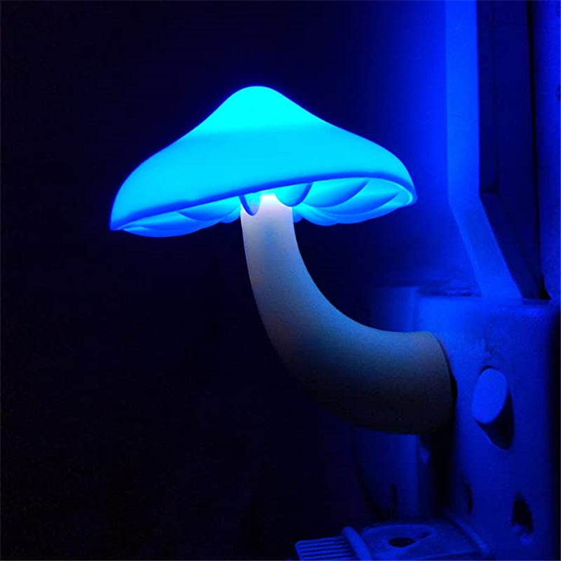 LED Night Light Mushroom Wall Socket Lamp  Wall Decoration  The Khan Shop