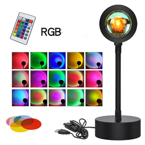 Sunset Projection Lamp  Wall Decoration RGB-remote-control-version-5V The Khan Shop
