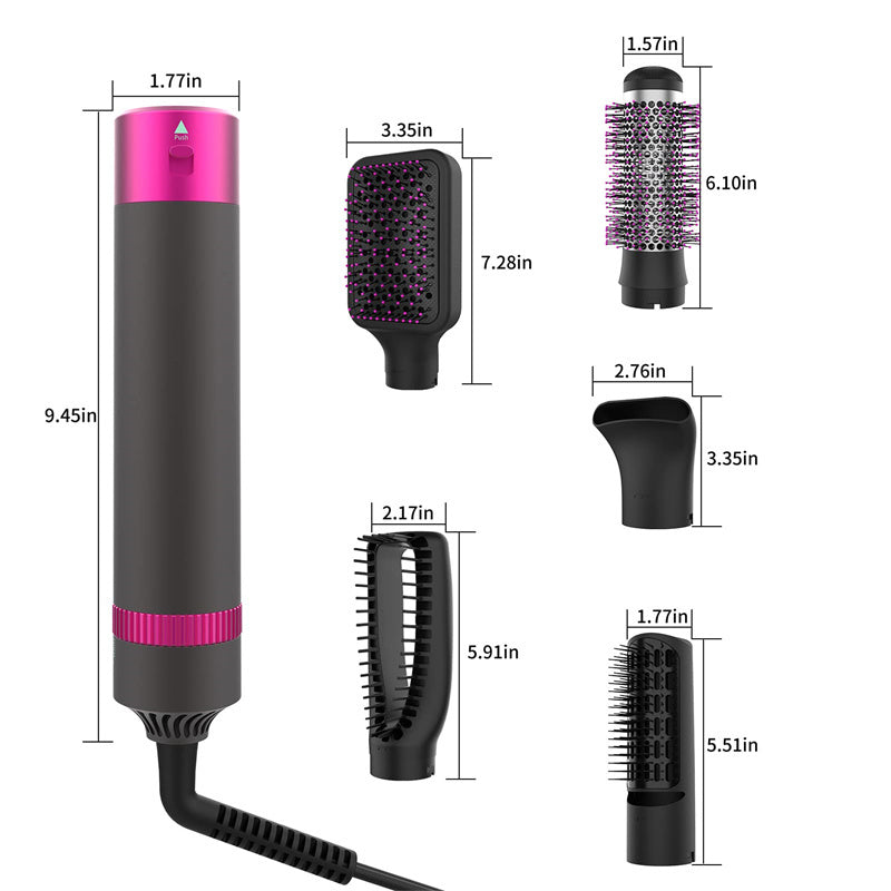 Professional 5 In 1 Hair Dryer Brush Dryer And Straightening Brush  Dryer  The Khan Shop