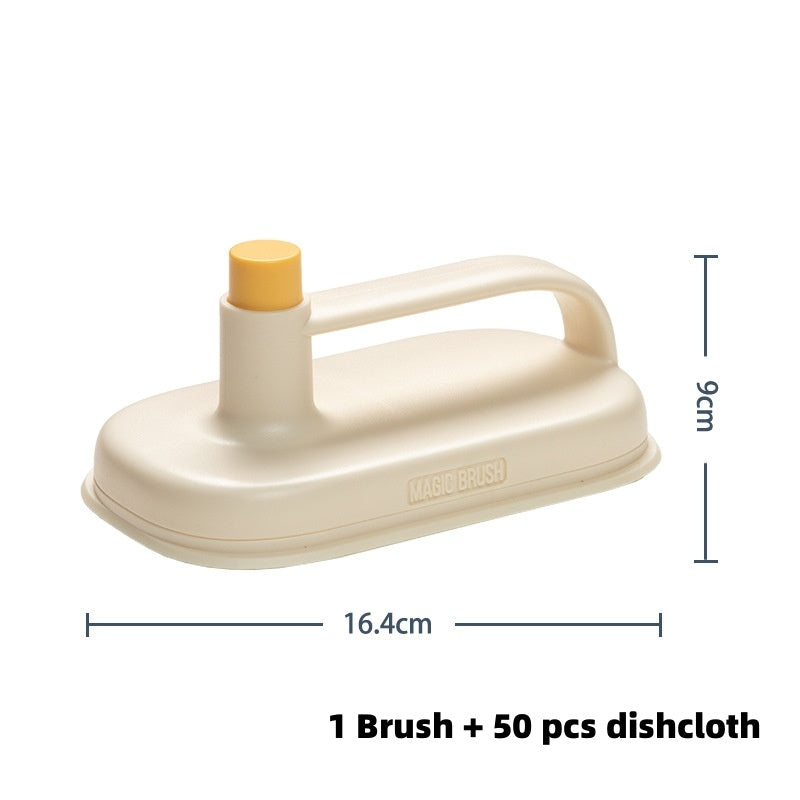 Kitchen Bathroom Toilet Cleaning Magic Brush Glass Wall Cleaning Bath Brush  Bathroom Accessories Magic-wipe50-disposable-wipes The Khan Shop