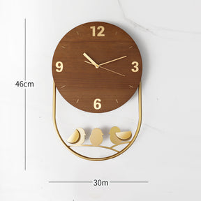 Minimalist Art Clock Wall Decoration  Wall Decoration Golden-Little-bird-Swing-Nonswing The Khan Shop