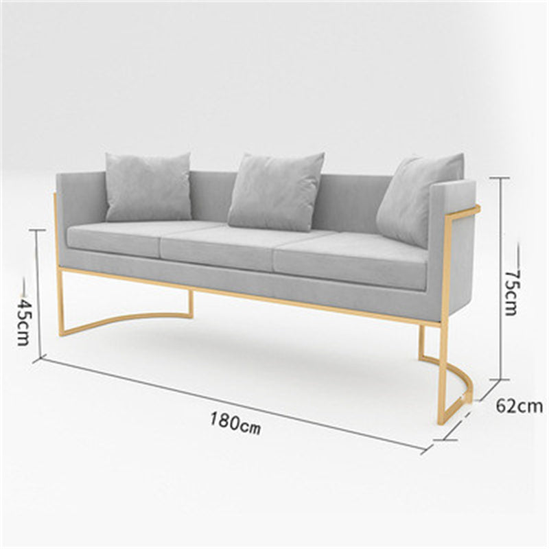 Office Simple Leisure Sofa Rest Area Reception  Area Rugs Three-person-sofa-Grey The Khan Shop