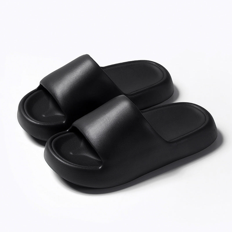 Bread Shoes Home Slippers Non-slip Indoor Bathroom Slippers  Bathroom Accessories Black-44to45 The Khan Shop