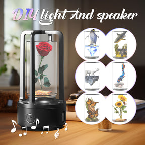 No Accessories 2 In 1 DIY Audio Crystal Light And Bluetooth Speaker Gift Touch Resin Night Light The Khan Shop