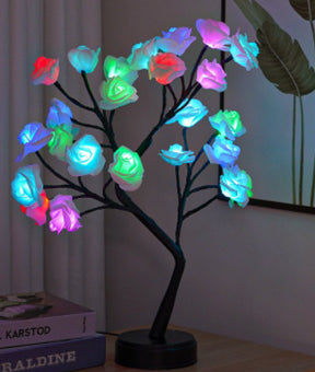 Table Lamp Flower Tree Rose Lamps  Table Lamps Rainbow-RGB-remote-control-mod-Usb-Plug-In The Khan Shop