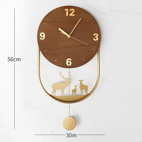 Minimalist Art Clock Wall Decoration  Wall Decoration Golden-Fawn-Swing The Khan Shop