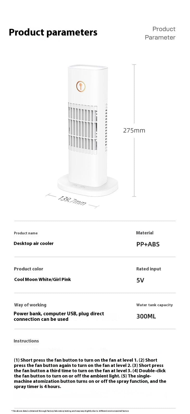 Mini Air Conditioner Fan USB Spray Household The Khan Shop