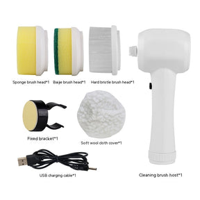 Electric Cleaning Brush 4 In 1 Spinning Scrubber Handheld The Khan Shop