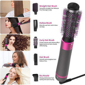 Professional 5 In 1 Hair Dryer Brush Dryer And Straightening Brush  Dryer  The Khan Shop