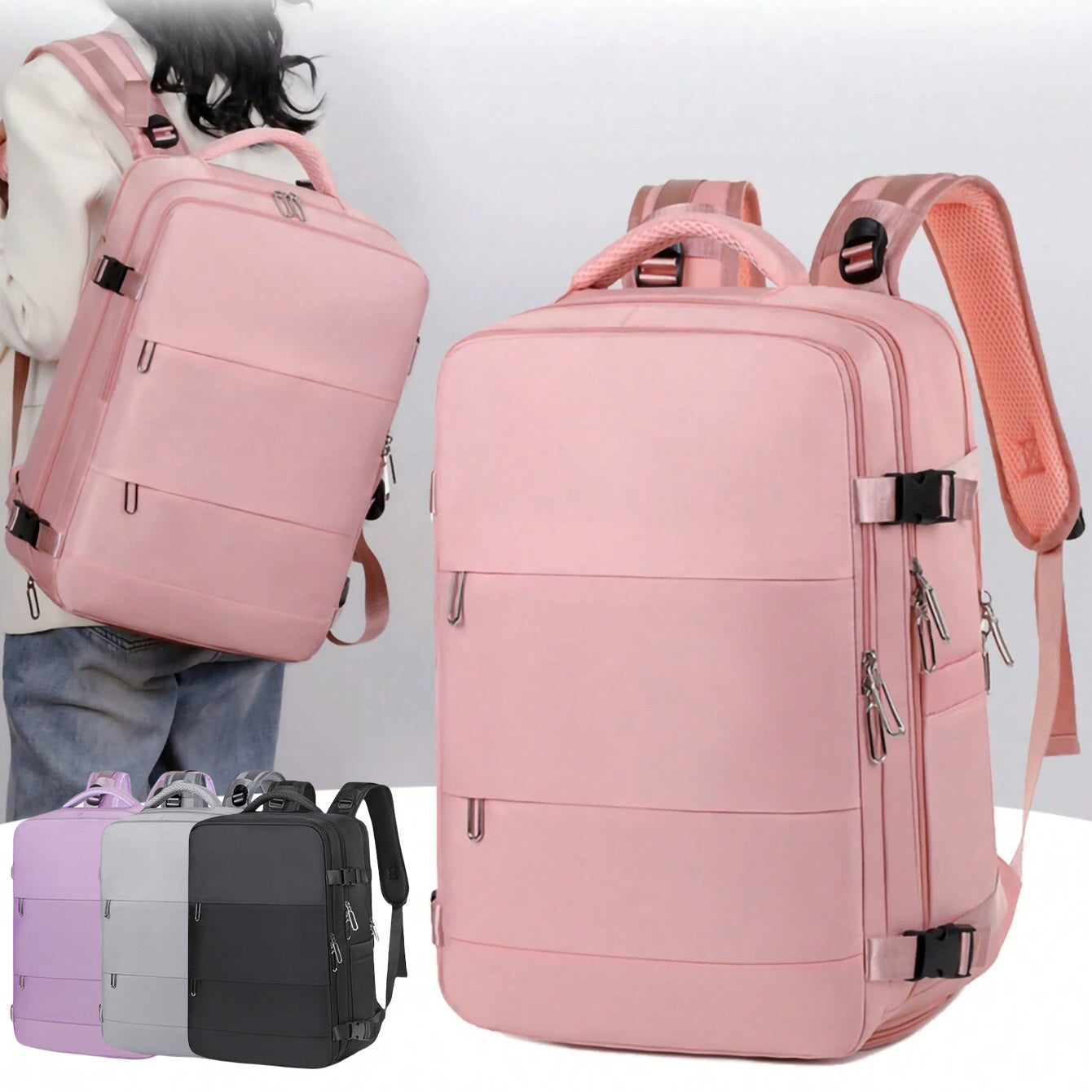 New Travel Backpack Female Large-capacity Dry And Wet Luggage Travel Bags The Khan Shop