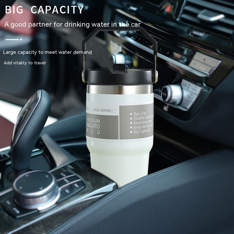 Portable Car Cup Stainless Steel Cup Travel Sports Water Bottle The Khan Shop