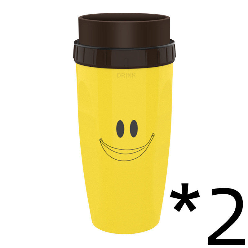 No Cover Twist Cup Travel Portable Cup Double Insulation Tumbler  DrinkWare 2style-2pcs-201to300ML The Khan Shop